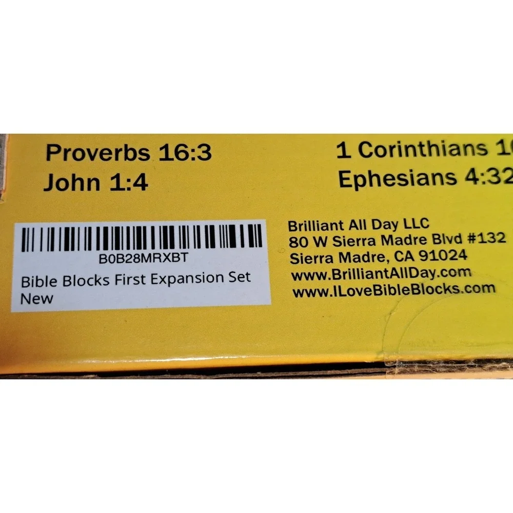 Bible Blocks First Expansion Set 50‎ Blocks 12 More Scriptures B0B28MRXBT New